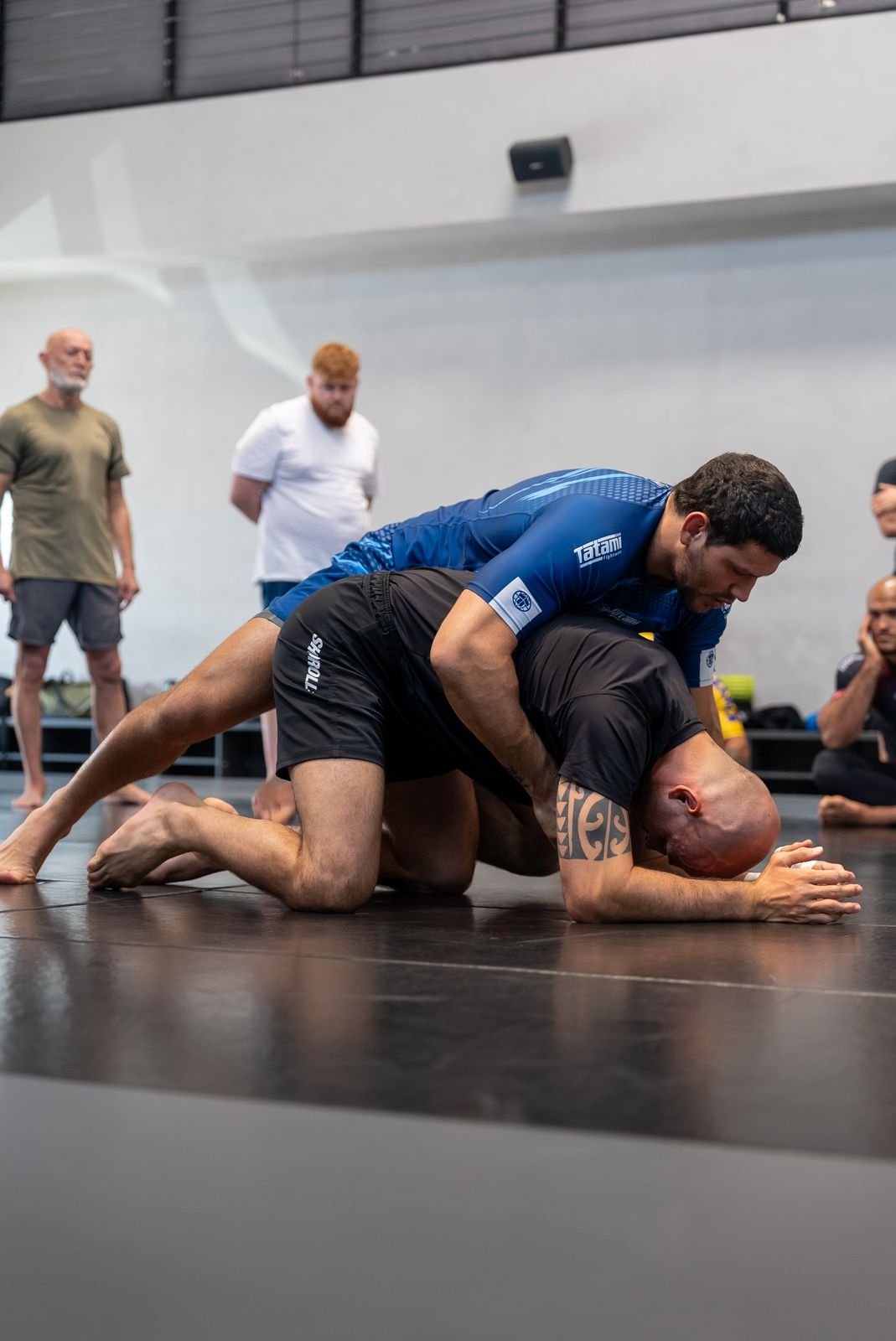 Felipe Pena rolling during the open mat
